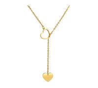 BESTonZON Collier Cœur en Or Délicat pour Femmes Pendentif Cœur Simple Vintage Chaîne Courte Style Clavicule Bijou Minimaliste Élégant Présent Romantique pour Filles