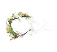 BESTonZON Collier Floral De Mariage Couronne Collier Floral Personnalisé pour Chien Étiquette Brodée Nom du Chiot Couronne Décoration De Mariage Artificielle Fleur De