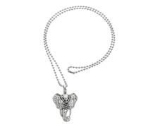 BESTonZON Collier Pendentif Éléphant en Pierre de Lave Diffuseur D’Huiles Essentielles Chaîne en Cuivre Perle Collier D’Aromathérapie pour Femmes Bijou Ethnique Décoratif pour Occasions