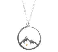 BESTonZON Collier Pendentif Graine de Moutarde en Acier Inoxydable Chaîne Clavicule pour Femme Bijou Montagne Hypoallergénique Résistant Présent Anniversaire Noël