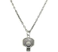 BESTonZON Collier Pendentif Panier de Basket en Alliage Robuste Argenté, Chaîne pour Hommes, Bijou Sport Basket-ball, Présent pour Fans et Joueurs, Accessoire pour Usage Quotidien et Soirée