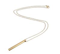 BESTonZON Collier Pendentif Urne Funéraire en Acier Titane Or Design Cylindrique Élégant, Accessoire D'urne Souvenir Personnalisable pour Garder les Cendres Proches