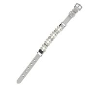 BESTonZON Collier pour Chien Fille XS Perles Élégantes Collier PU Confortable pour Petits Chiens Accessoire Chic pour Mariages et