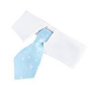 BESTonZON Collier pour Chien Motif Étoile Réglable en Tissu Doux Bleu Accessoire pour Chiot pour Fêtes Et Déguisements