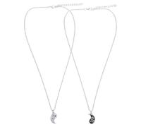 BESTonZON Collier pour Couple avec Pendentif Yin Yang Collier Assorti Alliage pour Amoureux