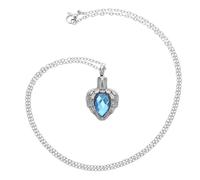 BESTonZON Colliers commémoratifs en Acier Inoxydable avec Pendentif en Forme de cœur pour Cendres, Bijoux funéraires, pour Femmes et Filles