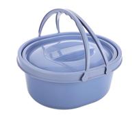 BESTonZON Commode Chaise Pot Adulte Toilettes Portables siège de Toilette baquet avec Couvercle Toilettes portatives Toilettes de Chevet Pot à Urine siège Pot PVC Sky-Blue