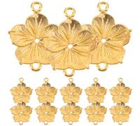 BESTonZON Connecteurs Bijoux Fleurs en Alliage Vintage Or, 50pcs Bords Lisses et Style Élégant pour Création de Bracelets et Bijoux Faits Main