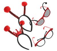 BESTonZON Costumes De Coccinelle Pour Femmes Bandeau Décoratif Lunettes Ensemble De Coiffure De Fête Cosplay