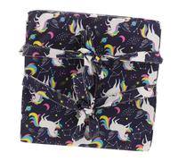 BESTonZON Coussin Rehausseur Siège Garçon et Filles pour Table à Manger Garçon Fille, Épais en Mousse Carrée, Bleu Foncé Motif Licorne, Lavable et Confortable, Accessoire Repas Bébé