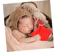 BESTonZON Couverture de Sécurité Apaisante pour Garçon Fille avec Peluche Rouge Doux à Bosses pour Toucher et Sommeil des Nourrissons