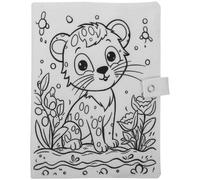 BESTonZON Couverture en Tissu A5 pour Livres Pochette Protège-Livres Blanche à Motif Petit Chat Tissu Résistant Anti-Rayures pour Cahiers et Carnets Housse Décorative Réutilisable pour