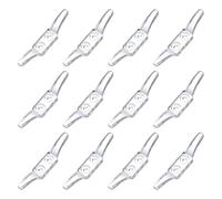 BESTonZON Crochet de Positionnement Double pour Stores Enrouleurs, Lot de 12 Pièces en Acrylique, Installation Facile et Robuste, Accessoire pour Fixation Rideaux et Volets