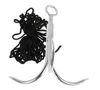 BESTonZON Crochet Grappin Trois Griffes Acier Inoxydable avec Corde Renforcée Crochet Solide Polyvalent pour Camping et Escalade Extérieur Couleur Aléatoire Couleur Aléatoire