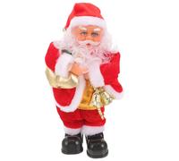 BESTonZON Décoration de Noël Père Noël Électrique Musical Mouvement de Danse Festif sans Pile Couleur Vive Rouge et Blanc pour Décoration de Bureau Maison