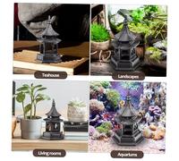 BESTonZON Décoration Jardin Miniature Céramique Statue Hexagonal Zen pour Aquarium Micro et Bureau Ornement Architecture Miniature Paisible et Élégant