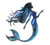 BESTonZON Décoration Murale Sirène en pour Jardin et Terrasse 1Pc Décor Océanique aux Intempéries Art Mural Élégant pour Intérieur et Extérieur