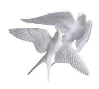 BESTonZON Décorations Murales Salon 3d Oiseaux Artificiels En Résine Lot De 2 Hirondelles, Ornement Oiseau Réaliste Pour Décoration Intérieure Séjour, Murs Et Entrée, Légères Et Faciles à Accrocher