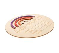 BESTonZON Disques En Bois Mensuels Bébé, Cartes Mois Par Mois, Panneau Annonce Naissance, Matériau Bois Naturel, Décoration Chambre Bébé Unisexe, Format 15x15 Cm, Lot Unique