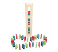 BESTonZON Domino Educatif Plastique pour Garçon Fille Ensemble avec Accessoires de Tour de Chargement et Colorées et Adapté pour Jeux Sociaux et Développement Intellectuel Couleur Aléatoire