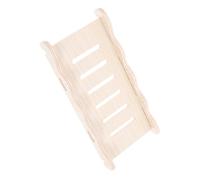 BESTonZON Échelle Jouet pour Chinchilla en Bois Naturel Double Crochet, Plateforme Vague, Échelle d'escalade Compacte pour Cage, Accessoire D'aménagement, Petit Animal comme Hamster Et Gerbille