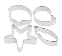 BESTonZON Emporte-pièces De Coquillage Étoile Conque Dauphin En Acier Inoxydable 4 Pièces Ustensiles De Pâtisserie Découpe Pâte Biscuits Fondant Décoration Fête
