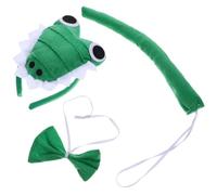 BESTonZON Ensemble Bandeau Animal, Queue Et Nœud En Peluche Pour Costume D'alligator, Accessoires Cosplay Résistants Et Confortables, Pour Fêtes, Anniversaires Et Bals Masqués
