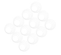 BESTonZON Ensemble de 12 Anneaux de Suppression du Son pour Batterie 12/13/14/16 Pouces Accessoires pour Caisse Claire en Silicone Blanc Amortisseurs de Tambour pour Répétition et Studio