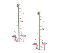 BESTonZON Ensemble de 2 Autocollants Muraux pour Mesure de La Croissance Des Animaux de Dessin Animé Et Des Filles en Pvc