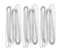 BESTonZON Ensemble De 3 Chaîne à Billes en Acier Inoxydable/paquet 2,4mm Diamètre avec 10 Connecteurs, Longueur Ajustable pour Création de Colliers et Bracelets