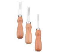 BESTonZON Ensemble de 3 Couteaux à Parer le Cuir 4 MM 8 MM et 10 MM en Acier Outil Manuel pour Amincir et Biseauter les Bords Adapté aux Artisans Maroquiniers et Travaux DIY du Cuir
