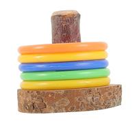 BESTonZON Ensemble De Jouets Interactifs pour Perroquets Anneau à Coloré Jouet en 5 Cercles De 7 Cm pour Oiseaux pour Perruches Et Perroquets pour L'entraînement Physique