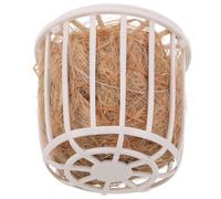 BESTonZON Ensemble de Litière en Jute Naturel avec Panier pour Nidification de Petits Oiseaux Matériau de Nid pour Perruches, Canaris et Calopsittes Fournitures Absorbantes et Respirantes