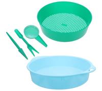BESTonZON Ensemble D'outils de Plantation de Semis en Plastique avec Manche Allongé pour Transplantation Douce des Bulbes et Graines en Extérieur