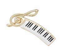 BESTonZON Épingle Piano Argentée en Alliage de Zinc pour Femmes, Accessoire Délicat et Élégant Passionnées de Musique en Soirée