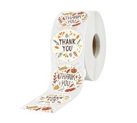 BESTonZON Étiquettes Autocollantes de Sceau en Papier 500 Pcs pour Emballage Présent Décals D’Envoi Résistants Autocollants de Remerciement pour Fêtes D’Anniversaire et Mariage