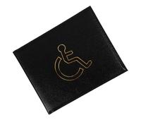 BESTonZON Étui de Protection pour Certificat de Handicapé Noir, Pochette Compacte en Pvc Facile à Nettoyer, Porte-cartes Polyvalent pour Carte D'identité et Carte de Sécurité Sociale,