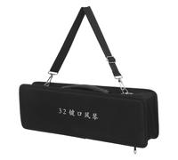 BESTonZON Étui de Transport pour Mélodica Soprano 32 Touches, Noir | Canvas, Poignée Pratique, Intérieur Spacieux, Compact et Portable, pour Voyages et Séances de Pratique