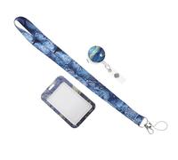 BESTonZON Étui Porte-Cartes Anti-Rayures en Polyester Lanière Amovible Protection pour Cartes d'Identité et Badges Format 1 Pièce École Bureau et Activités Extérieures