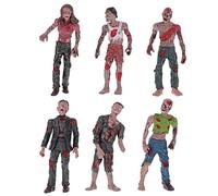 BESTonZON Figurines d'action Zombie 6 Pièces Jouets Effrayants Walking Dead avec des Caractéristiques Réalistes Poupées Zombies Modèles De Cadavres De Terreur Poupées Terreur avec des