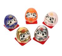 BESTonZON Figurines Japonaises Décoration Élégante Unique en Céramique Lot de 5 Ornement de Fortune pour Bureau et Restaurant