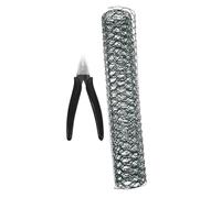 BESTonZON Filet à Fleurs en Fil De Fer Vert 35x100 Cm Pince De Coupe pour Jardinage, Treillis Hexagonal Robuste, Filet Floral pour Composition Et Protection Plantes