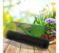 BESTonZON Filet de Protection Jardin Plastique Noir Grillage Rigide Hexagonal pour Clôture Poule et Poulailler Maille Résistante et Réutilisable pour Protection Volaille et Plantes