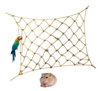 BESTonZON Filet Escalade pour Perroquets et Petits Oiseaux avec Crochet Suspendu Sûr Corde Naturelle pour Exercice et Coordination