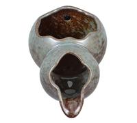 BESTonZON Fontaine à Eau en Céramique pour Petits Bassins - Bec Verseur en Pot Gouve Kiln - Écoulement Continu Et Culture Hydroponique - Décoration Jardin Intérieur Extérieur - Ambiance Apaisante