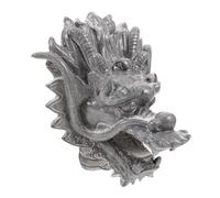 BESTonZON Fontaine Murale D'arrière-Cour à Tête De Dragon Décorative, Sortie d'eau en Pierre Grise 23x22x28 Cm pour Jardin Extérieur, Bassin, Ornement De Fontaine, Effet Apaisant Et Jardin Zen