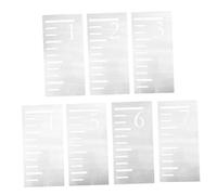 BESTonZON Gabarit de Mesure de Taille Garçon et Filles Réutilisable en Plastique Ajouré pour Décoration Murale Activités Manuelles Éducatives Lot de 7 Pièces