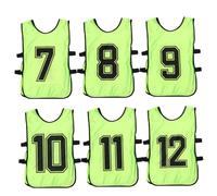 BESTonZON Gilet d'Entraînement pour Garçon et Filles Lot de 6 Maillots de Football Polyester Respirant Couleur Vivid Gilet Ouvert Sports d'Équipe Activités