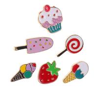 BESTonZON Glace Sucette Fraise et Cupcake Accessoires Légers pour Vêtements Paquet et Chapeaux Pins Fantaisie pour Femmes Badges Dessin Animé