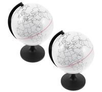 BESTonZON Globe Vierge à Colorier pour Garçon et Filles Kit de Bricolage de 2 Globes Effaçables Décoration Artistique Éducatif et pour l'enseignement Géographie